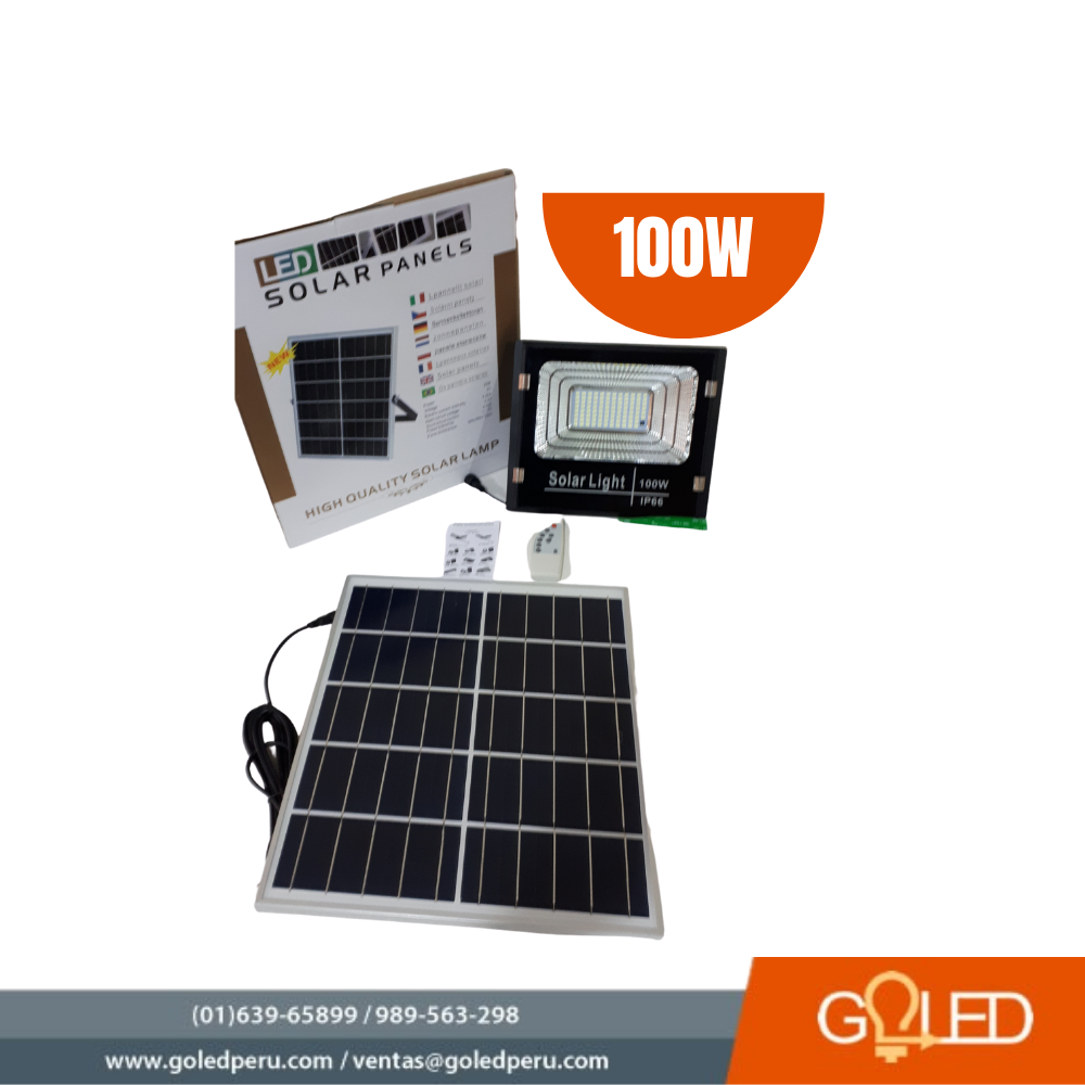 Reflector Solar 100W - GoLed Peru - Productos y Servicios de Iluminacion  LED