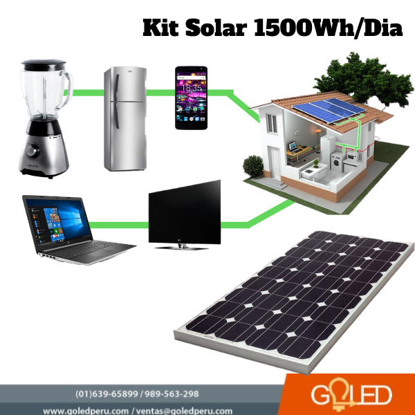Kit Casa Solar  Premium Uso Diario: Refrigeradora Lg Smart  Inverter, TV, DVD, Laptop, Carga Celular, Licuadora - GoLed Peru -  Productos y Servicios de Iluminacion LED | Paneles Solares